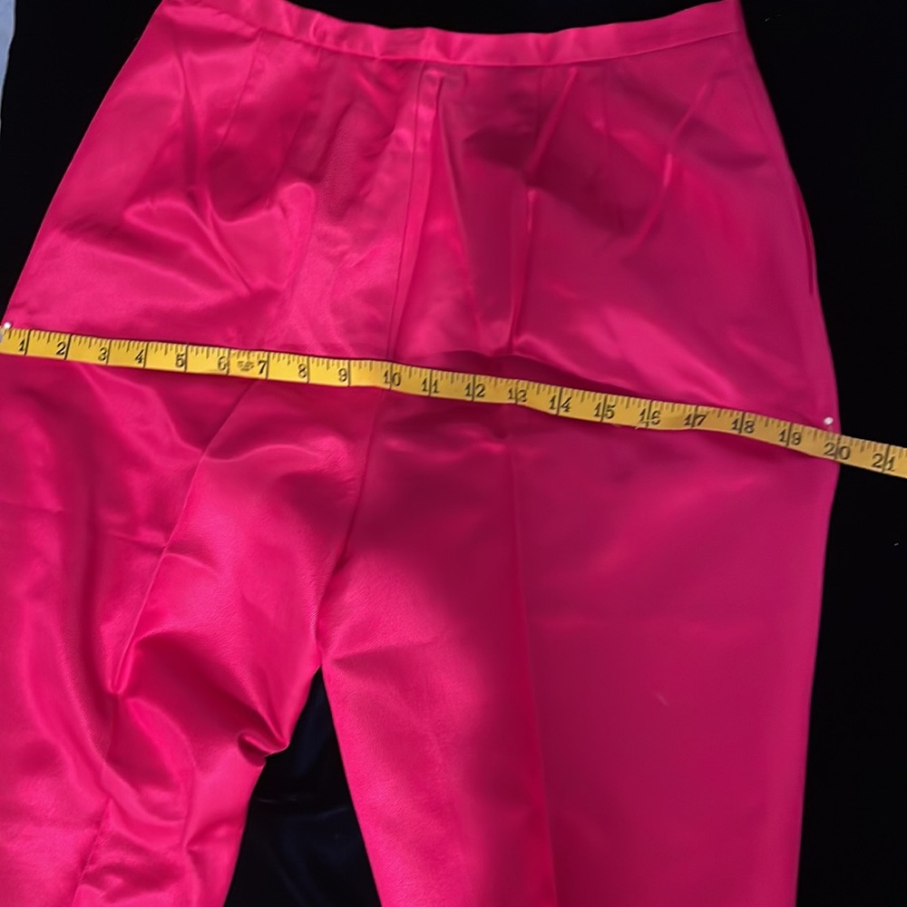 Talbots Silk Pants Raspberry Red Size 6 - Picture 6 of 10